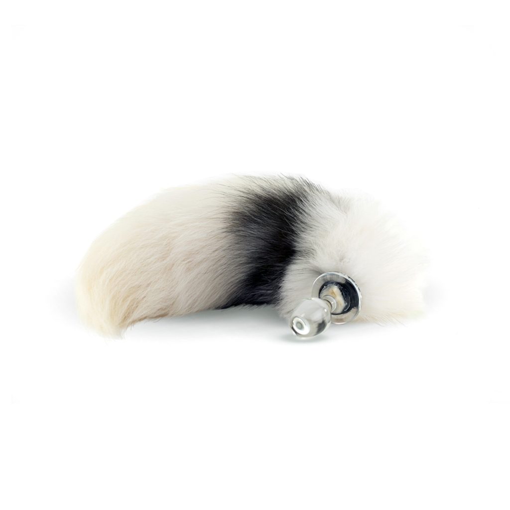 Arctic Marble Real Fur Tail Plug