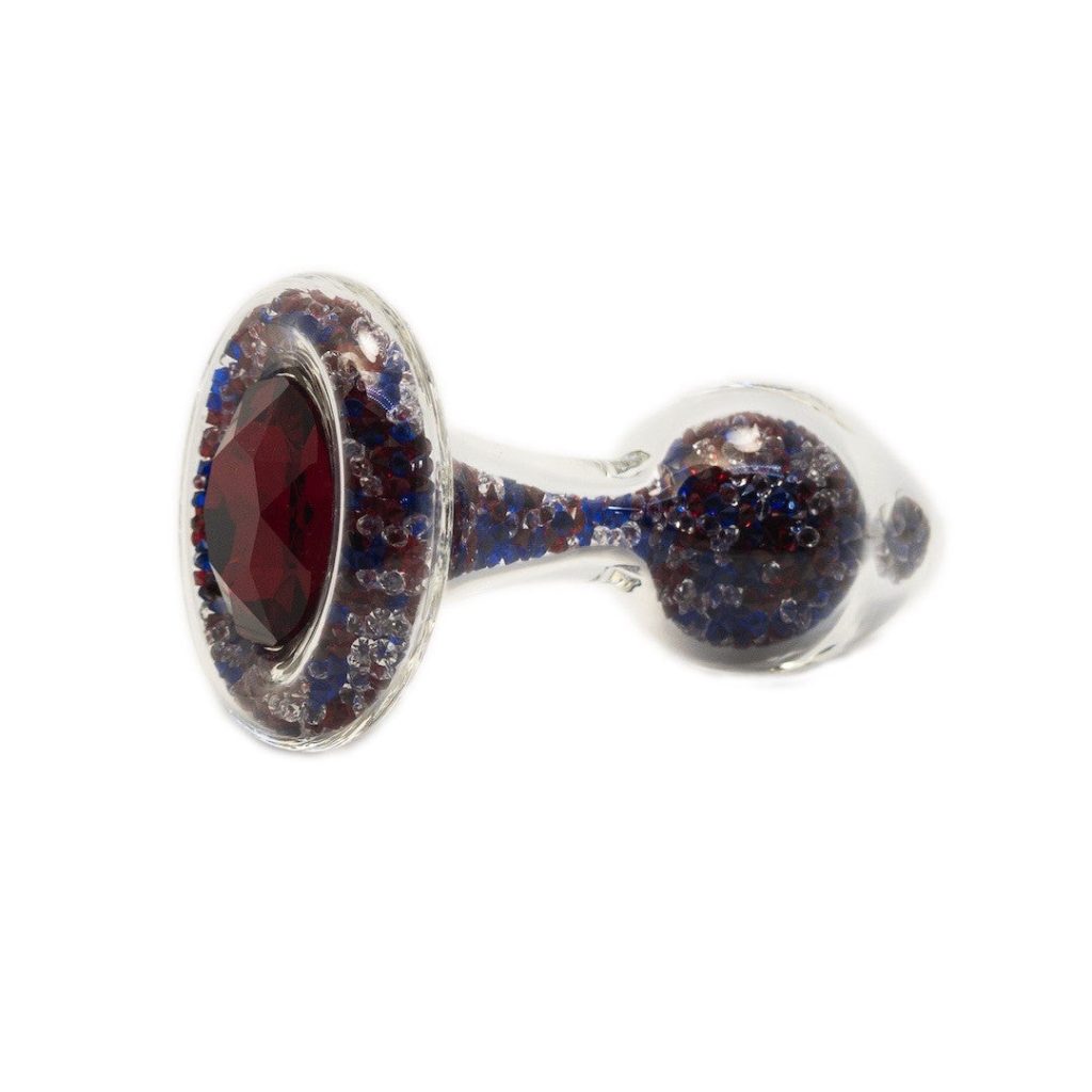 Red White Blue Sparkle Butt Plug With