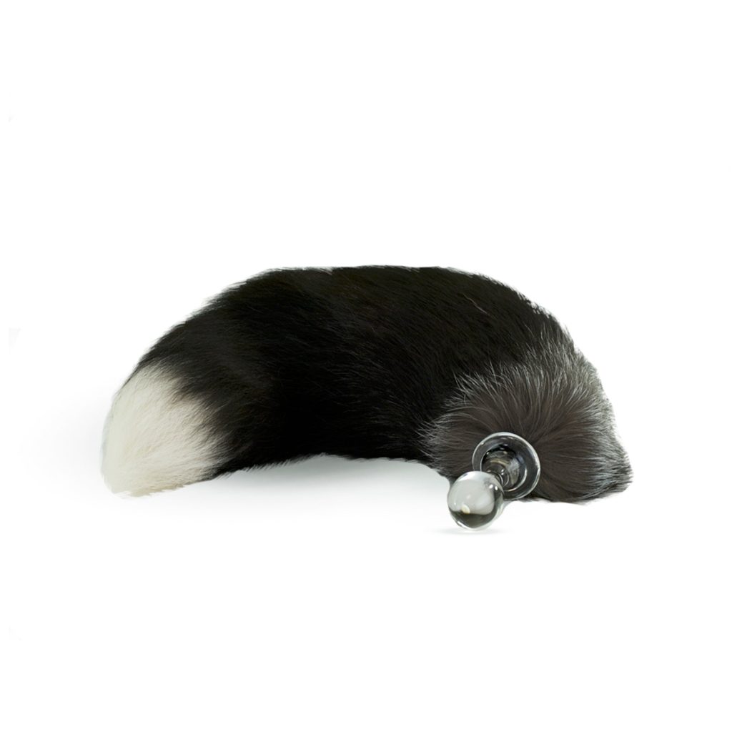 Silver Fox Real Fur Tail Plug