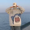 Black Shark Turtlenecks Sweater Men Knit Pullovers Y2k 2024 Winter Harajuku Korean Style Women's Oversized High Neck Sweater - Image 2