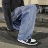 Korean Fashion Classic Jeans Men's Four Seasons Loose Straight Wide Leg Pants Street Hip-Hop Baggy Student Unisex Pants - 图片 5